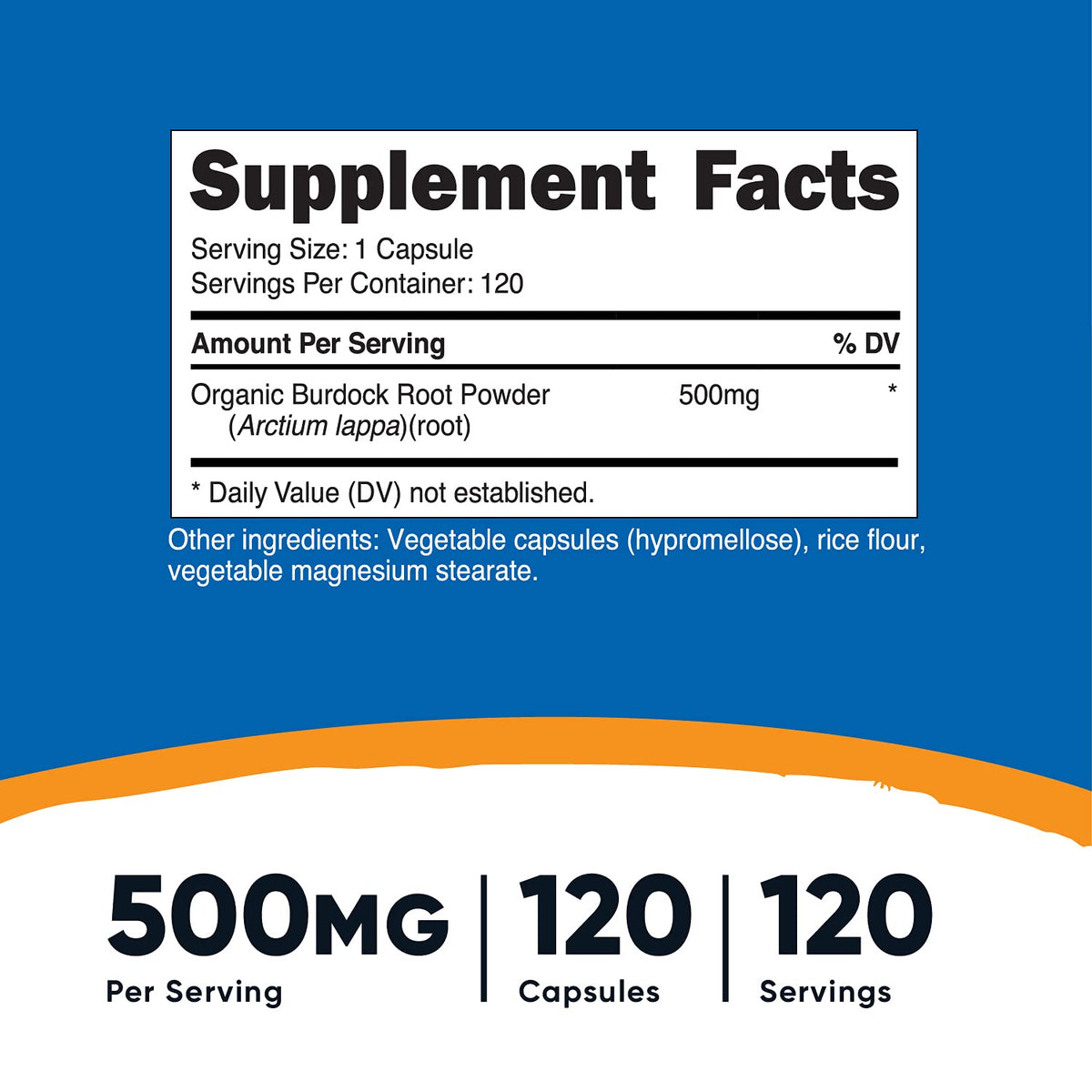 Nutricost جذور الأرقطيون 500 ملجم - 120 كبسولة | خالٍ من الغلوتين، غير معدل وراثيًا