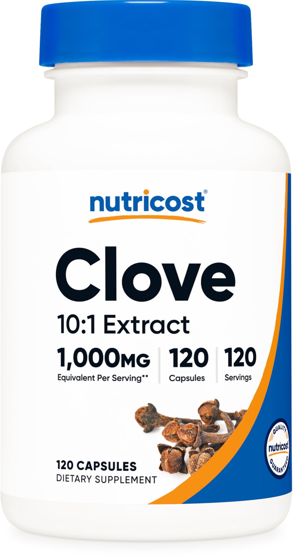 Nutricost مستخلص القرنفل 10:1 بتركيز 1000 ملجم - 120 كبسولة | نباتي، خالٍ من الكائنات المعدلة وراثيًا، خالٍ من الغلوتين