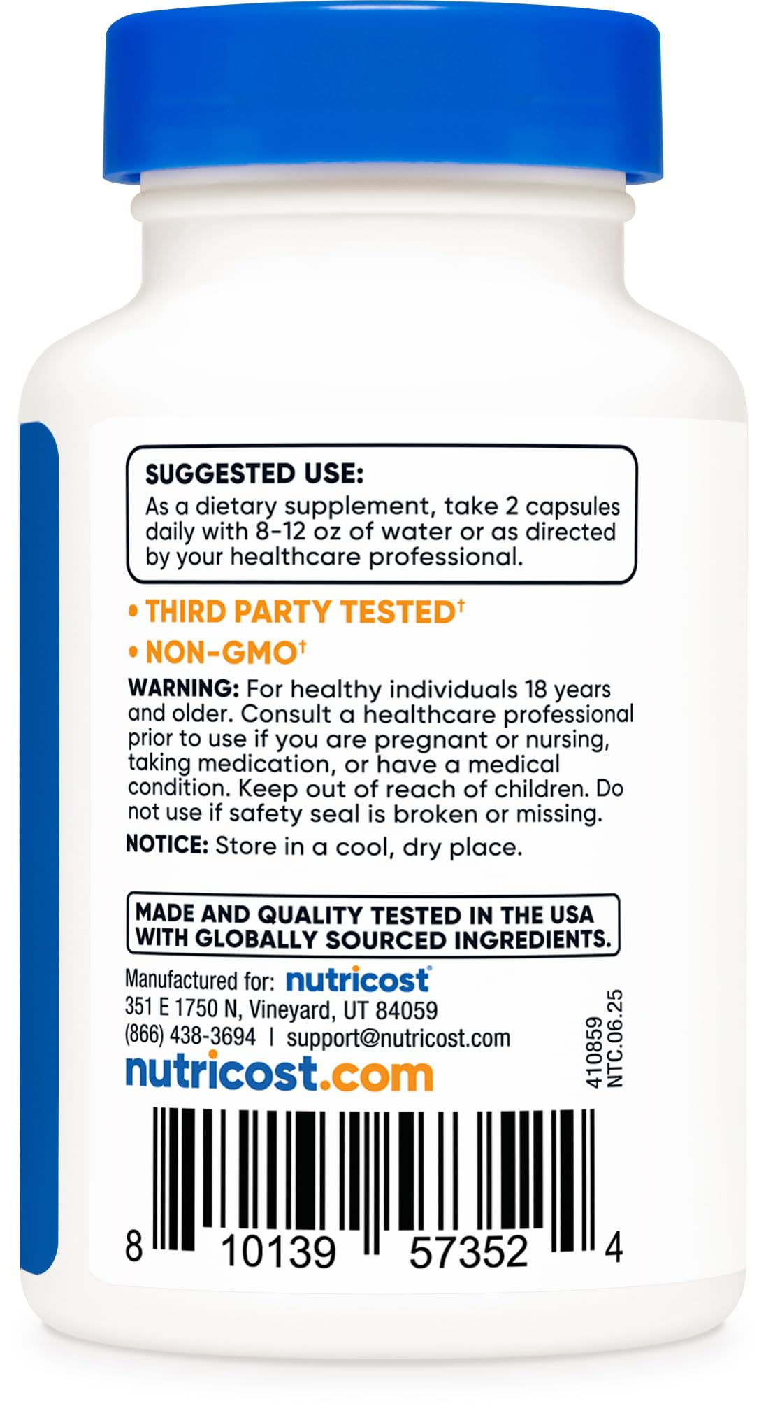 Nutricost كوليوس فورسكوهلي 500 ملجم - 60 كبسولة | تركيبة بأقصى قوة