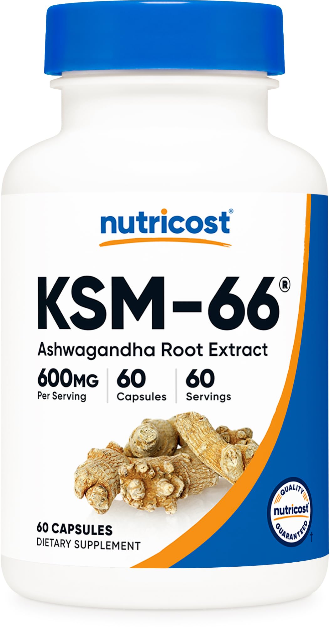 Nutricost KSM-66 اشواغاندا 600 ملغ - 60 كبسولة نباتية | بيوبيرين