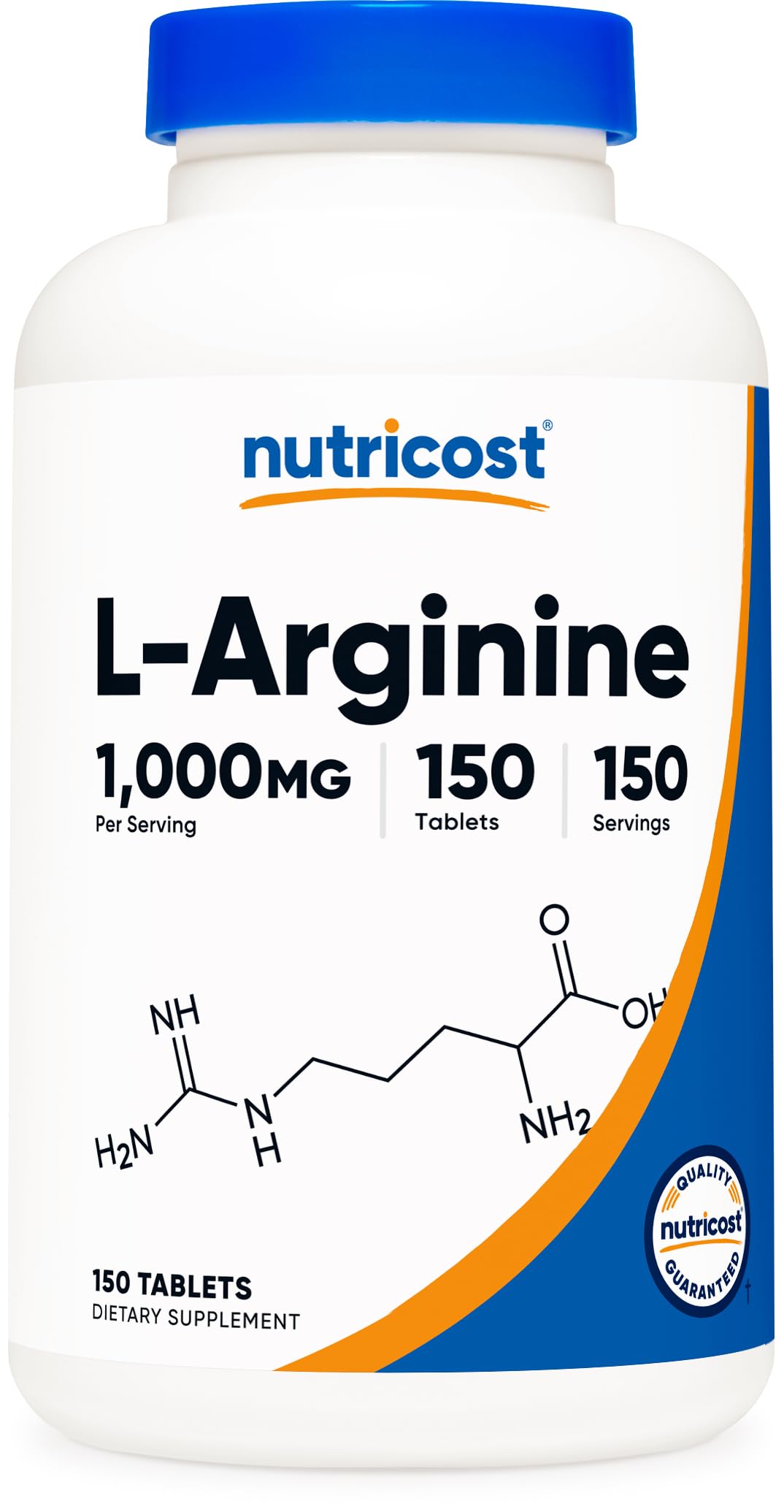 Nutricost L-Arginine 1000mg β Amino Acid Tablets (150 Count)