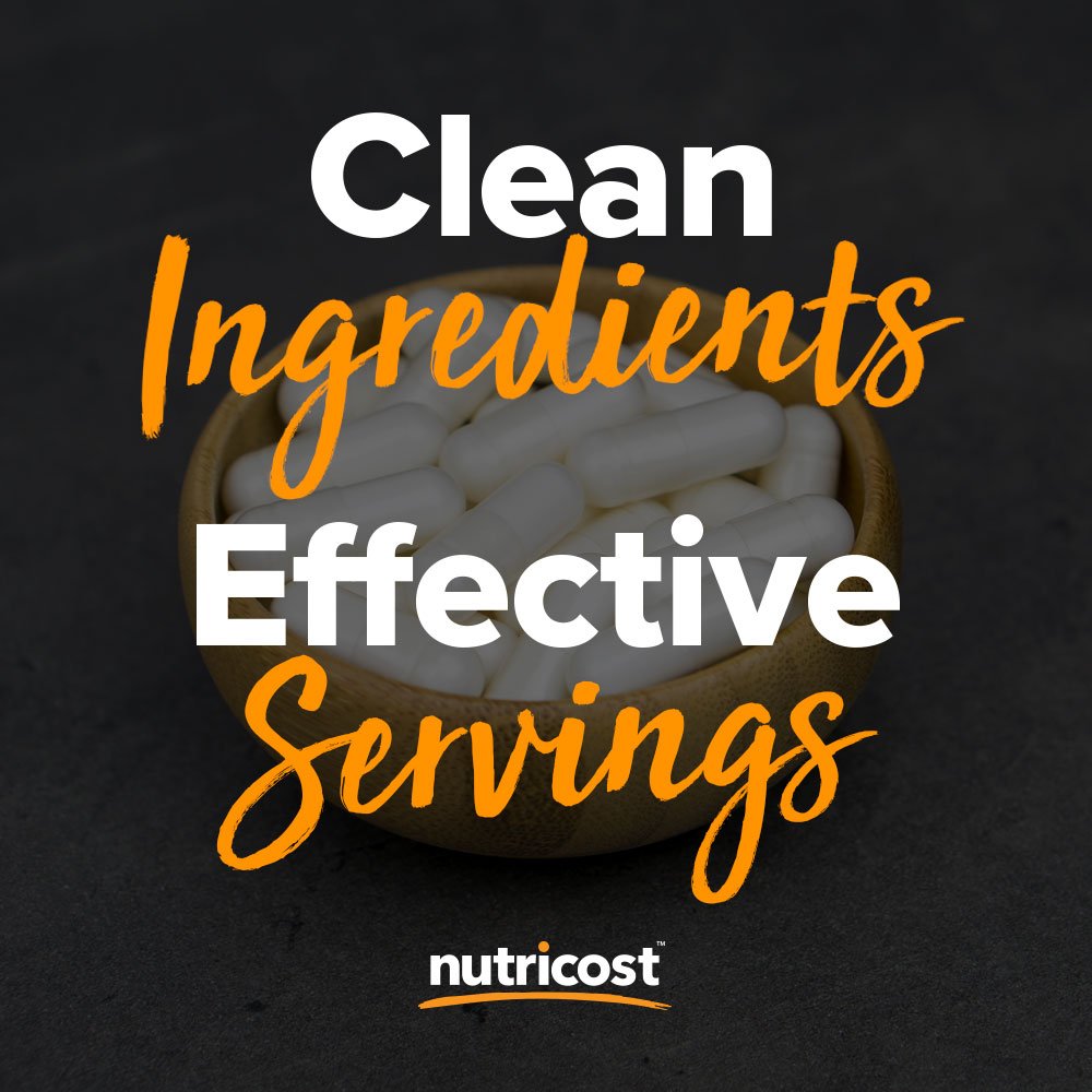 Nutricost إل-تيروسين 500 ملجم، 180 كبسولة - خالٍ من الغلوتين وغير معدل وراثيًا