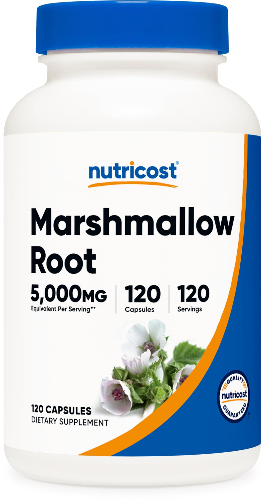 Nutricost جذور الخطمي 5000 ملجم مكافئ - 120 كبسولة نباتية (مستخلص 10:1)
