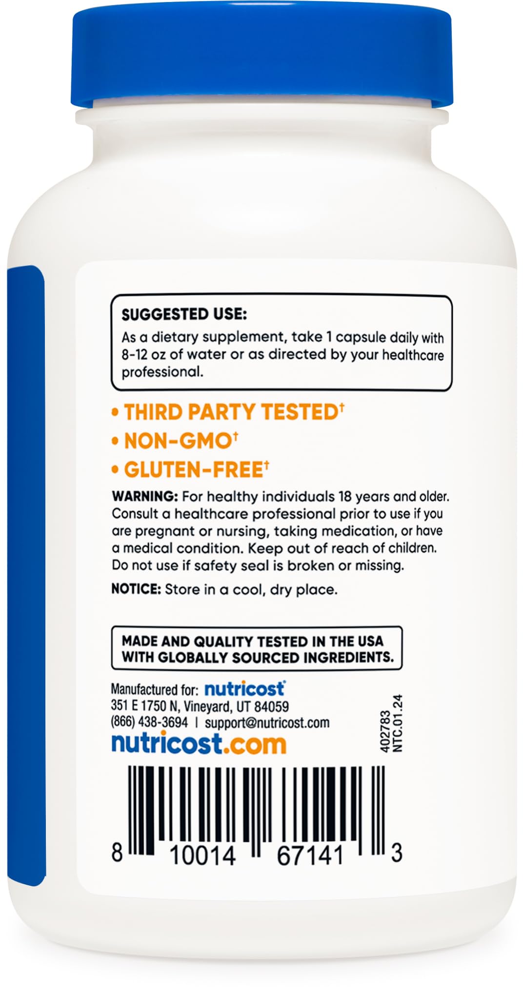 Nutricost جذور الخطمي 5000 ملجم مكافئ - 120 كبسولة نباتية (مستخلص 10:1)
