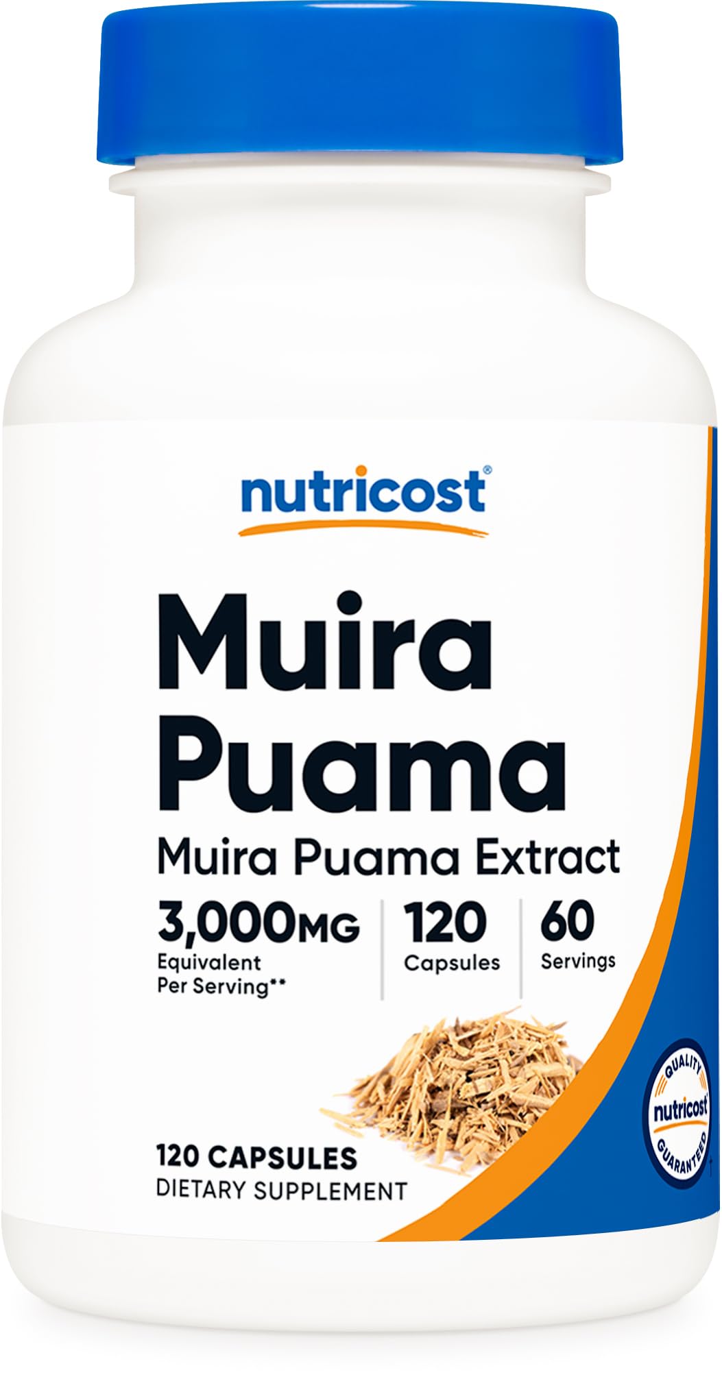 مستخلص مويرا بواما من Nutricost بتركيز 3,000 ملجم | 120 كبسولة نباتية