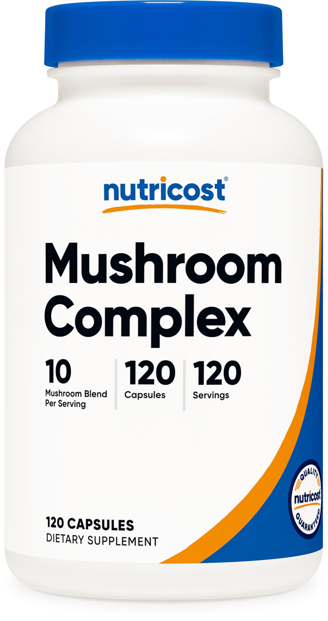 مكمل فطر Nutricost المركب | 120 كبسولة | مزيج 10 أنواع من الفطر | غير معدل وراثيًا وخالٍ من الجلوتين