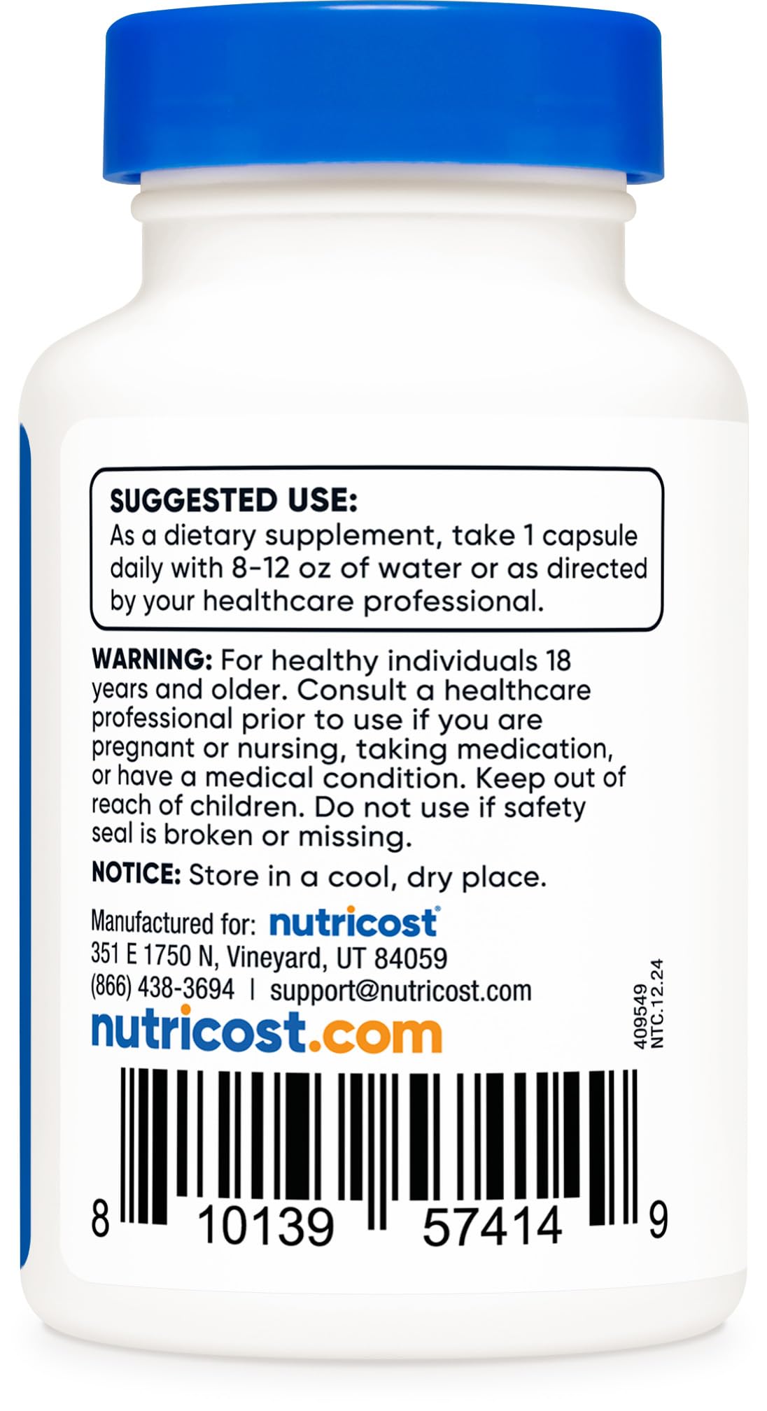 Nutricost NAC 600 ملجم - 30 كبسولة نباتية | خالٍ من الكائنات المعدلة وراثيًا، خالٍ من الغلوتين