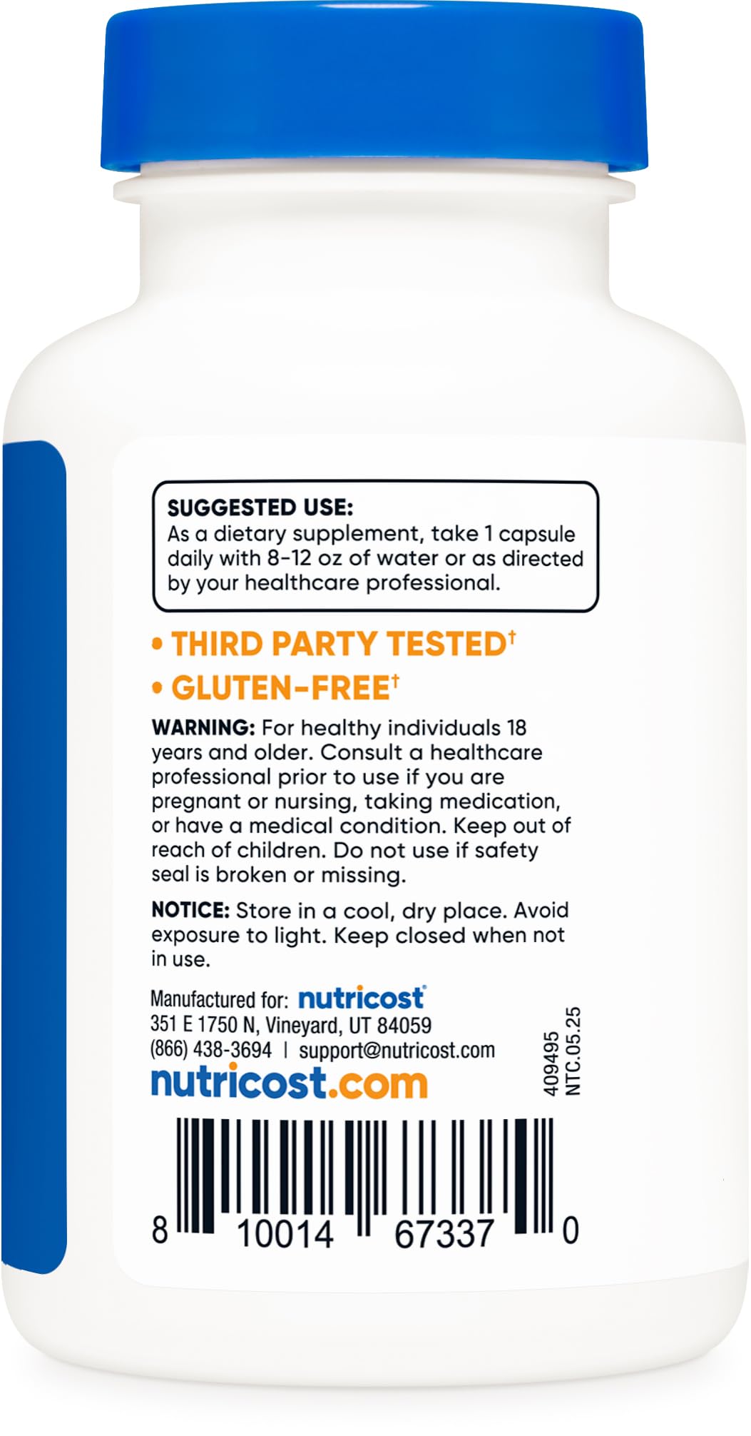 Nutricost Nattokinase 2,000 وحدة في، 120 كبسولة – خالٍ من الجلوتين، غير معدل وراثيًا، مناسب للنباتيين