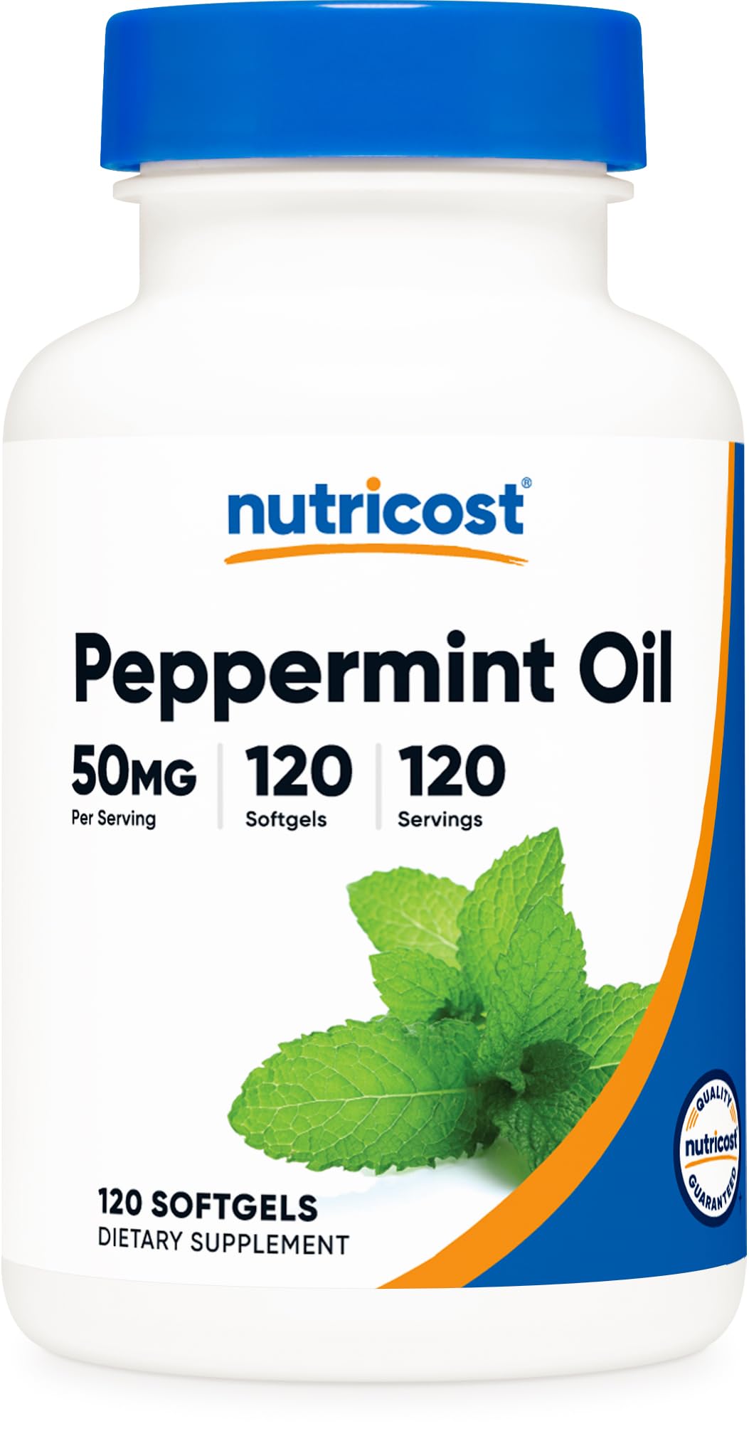 كبسولات زيت النعناع من Nutricost (120 كبسولة هلامية) (50 ملجم) - خالية من الجلوتين، تم اختبارها من قبل طرف ثالث، غير معدلة وراثيًا