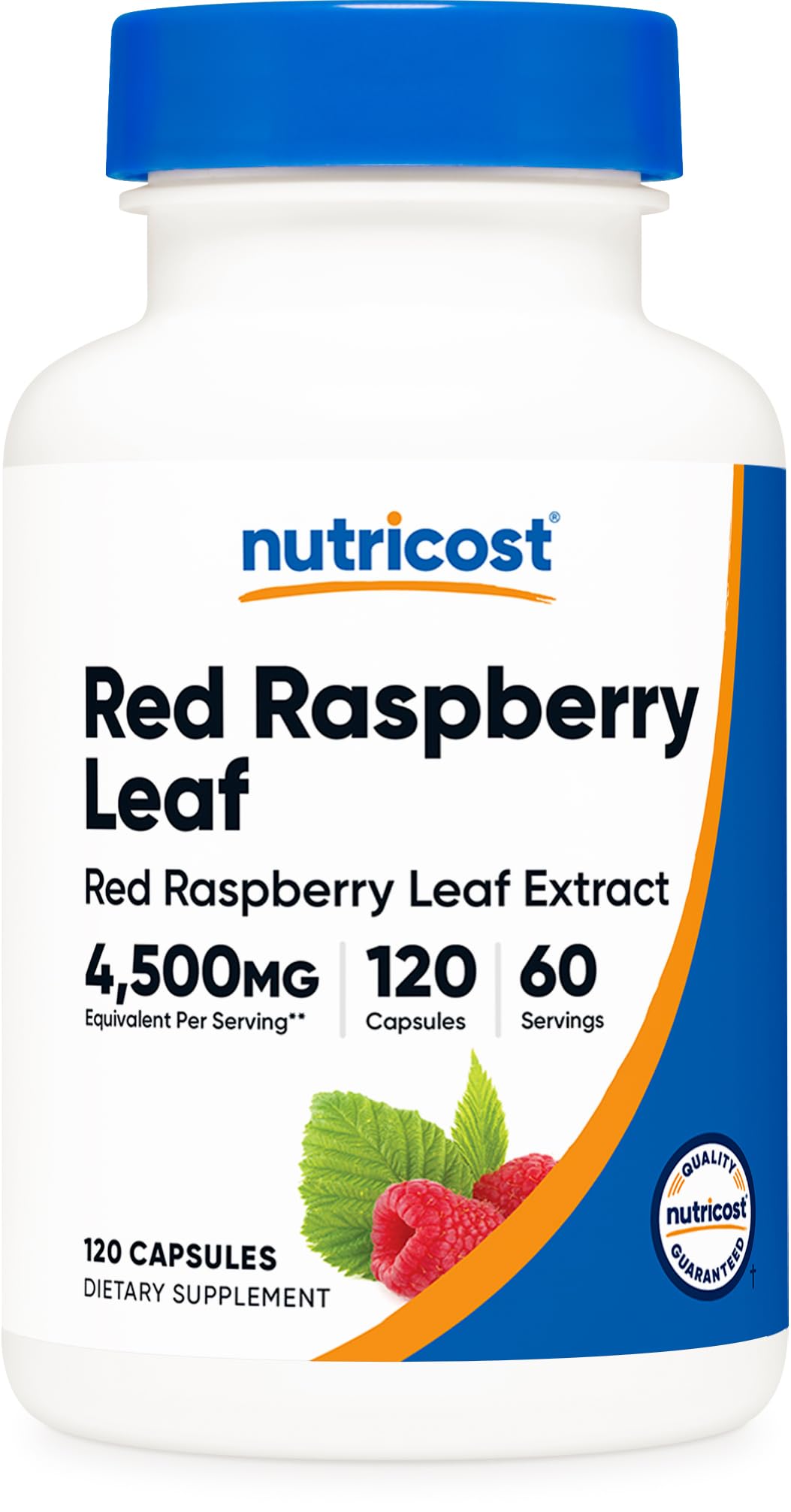 مستخلص أوراق توت العليق الأحمر من Nutricost (4500 ملغ) 120 كبسولة | مكمل غذائي نباتي
