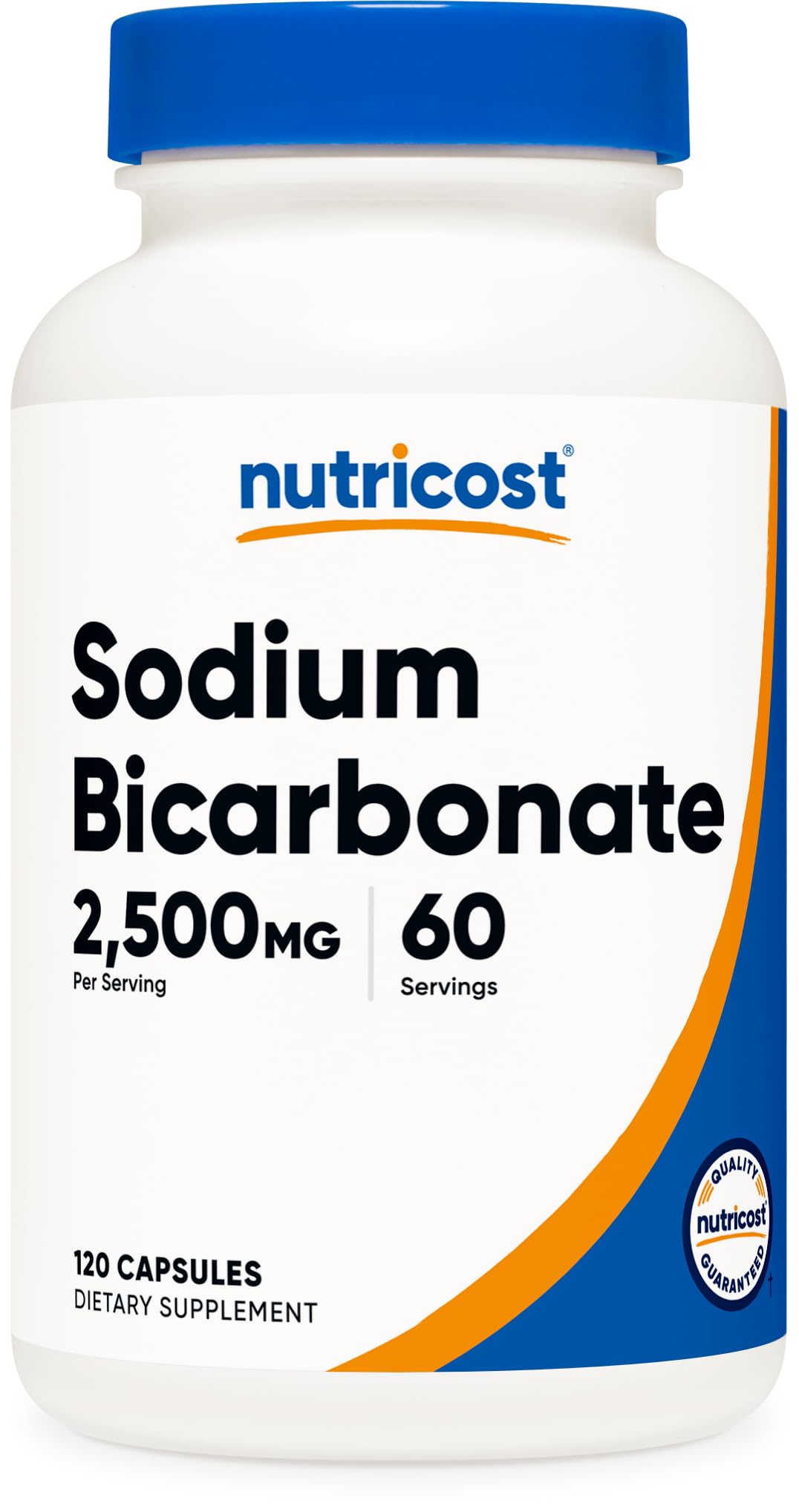 Nutricost صوديوم بيكربونات 2500 ملجم - 120 كبسولة | نباتي، خالٍ من الجلوتين، خالٍ من الكائنات المعدلة وراثيًا