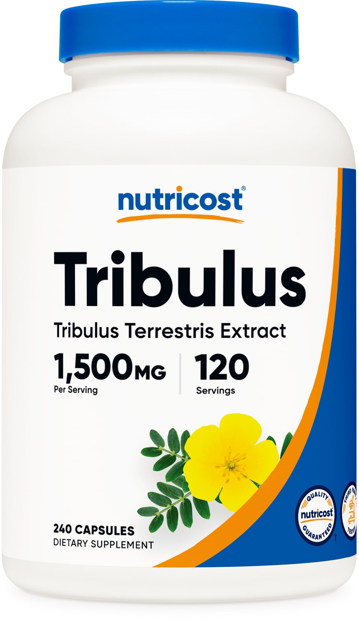 Nutricost Tribulus Terrestris 1500 ملجم - 240 كبسولة، 120 جرعة، 45% سابونين، غير معدل وراثيًا، خالي من الجلوتين