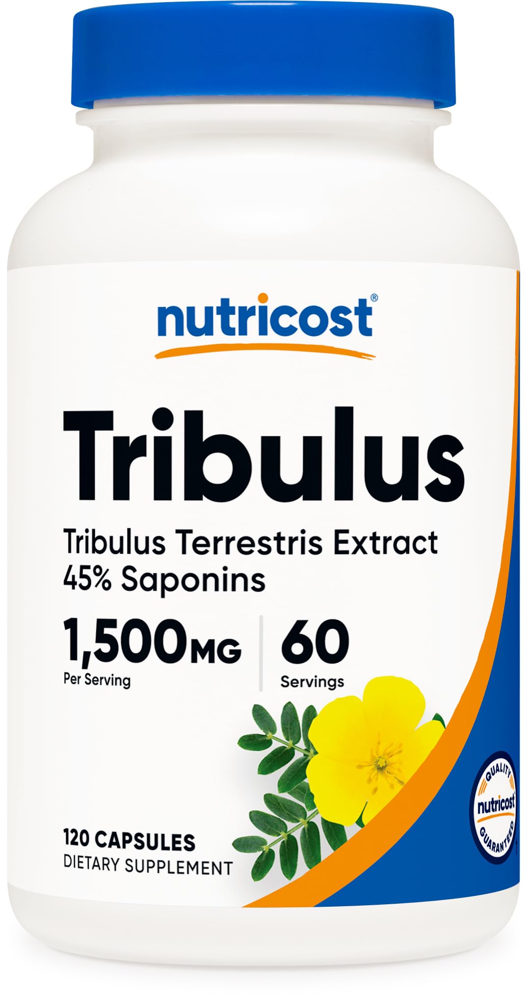 Nutricost مستخلص تريبولوس تيريستريس 1500 ملغ - 120 كبسولة | 60 جرعة | خالٍ من الكائنات المعدلة وراثيًا والغلوتين