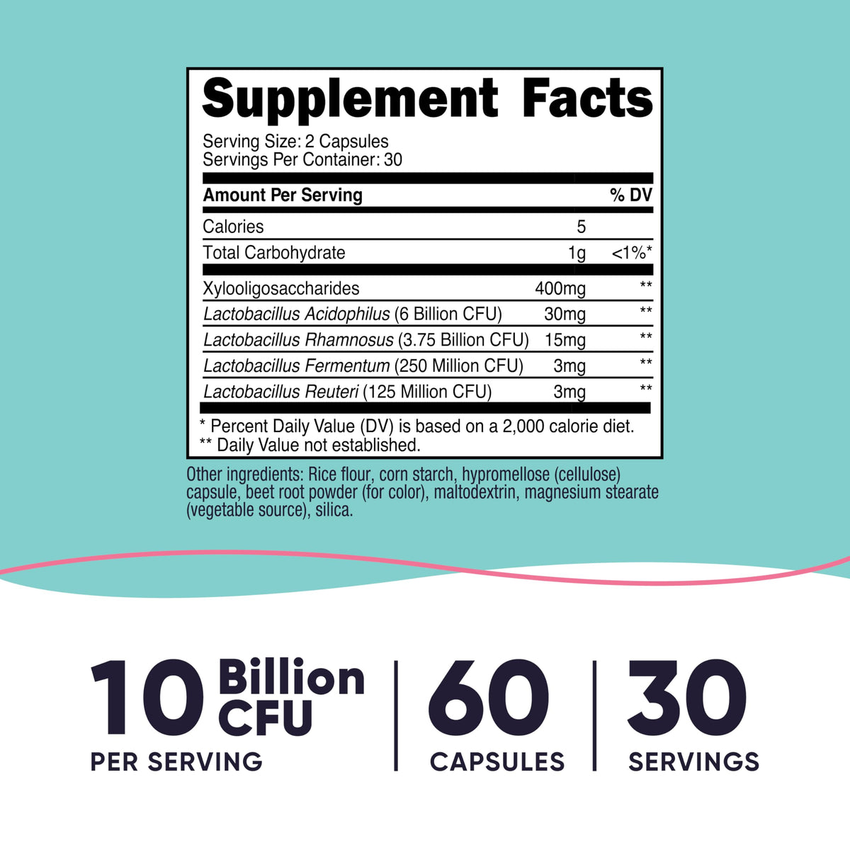 بروبيوتيك Nutricost المهبلي للنساء - 10 مليار وحدة تشكيل مستعمرة، 60 كبسولة، غير معدل وراثيًا، خالٍ من الغلوتين
