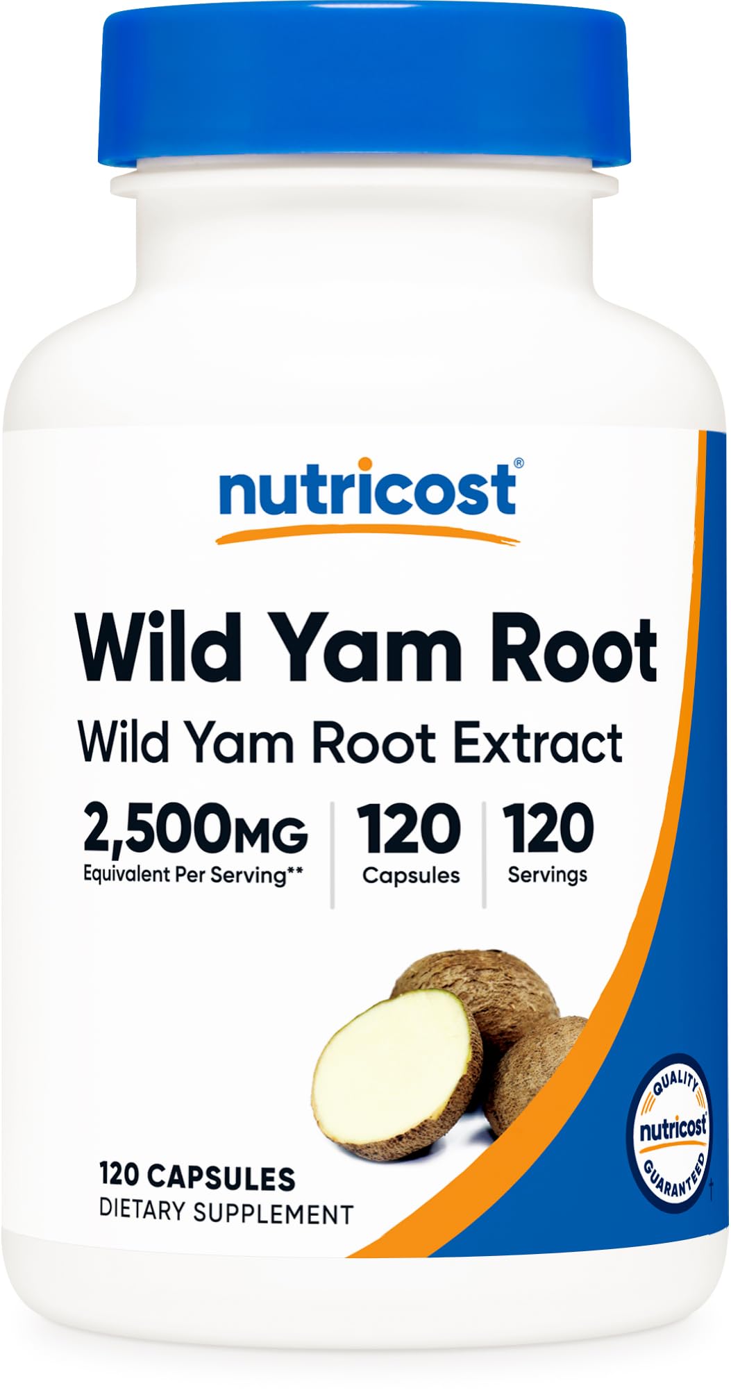 Nutricost جذور اليام البري - ما يعادل 2,500 ملجم، 120 كبسولة، نباتي وخالي من الجلوتين