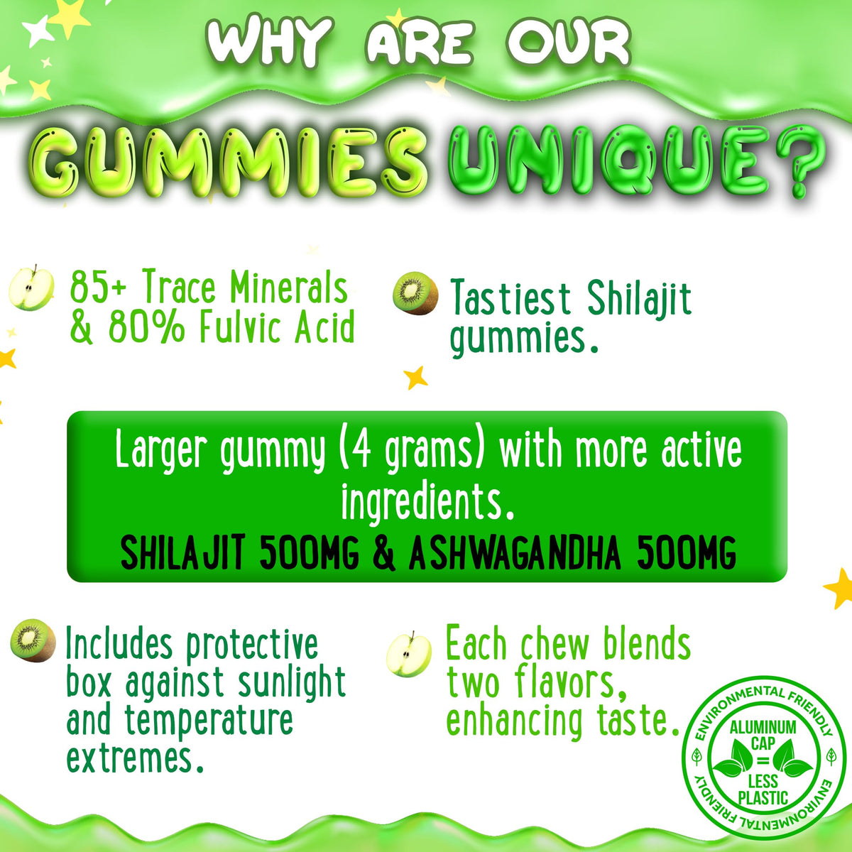 OH MY CHEWY Himalayan Shilajit Gummies - High Potency Gold-Grade Resin | Energy & Immune Support
