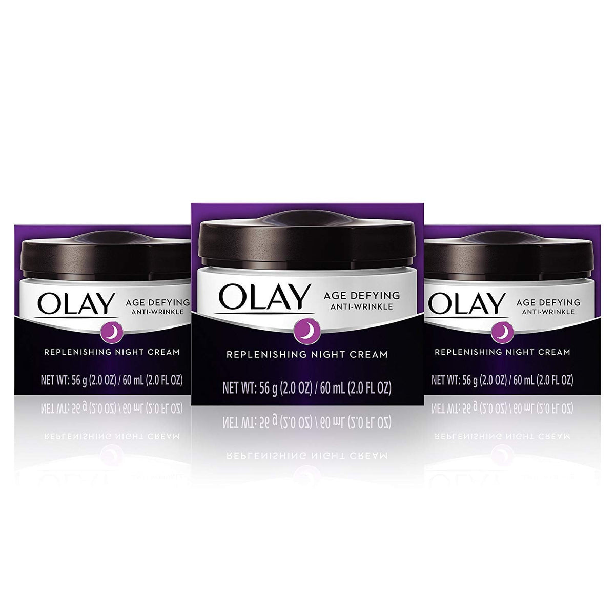 Olay Age Defying Anti-Wrinkle Replenishing Night Face Cream β 2 oz, 3-Count