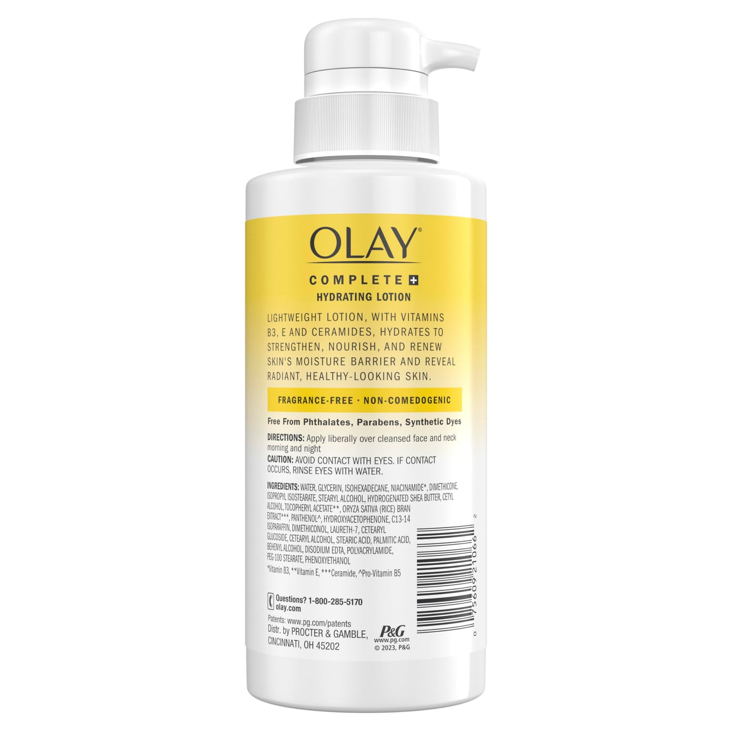 Olay Complete+ Hydrating Lotion Fragrance-Free | 3-in-1 Daily Moisturizer