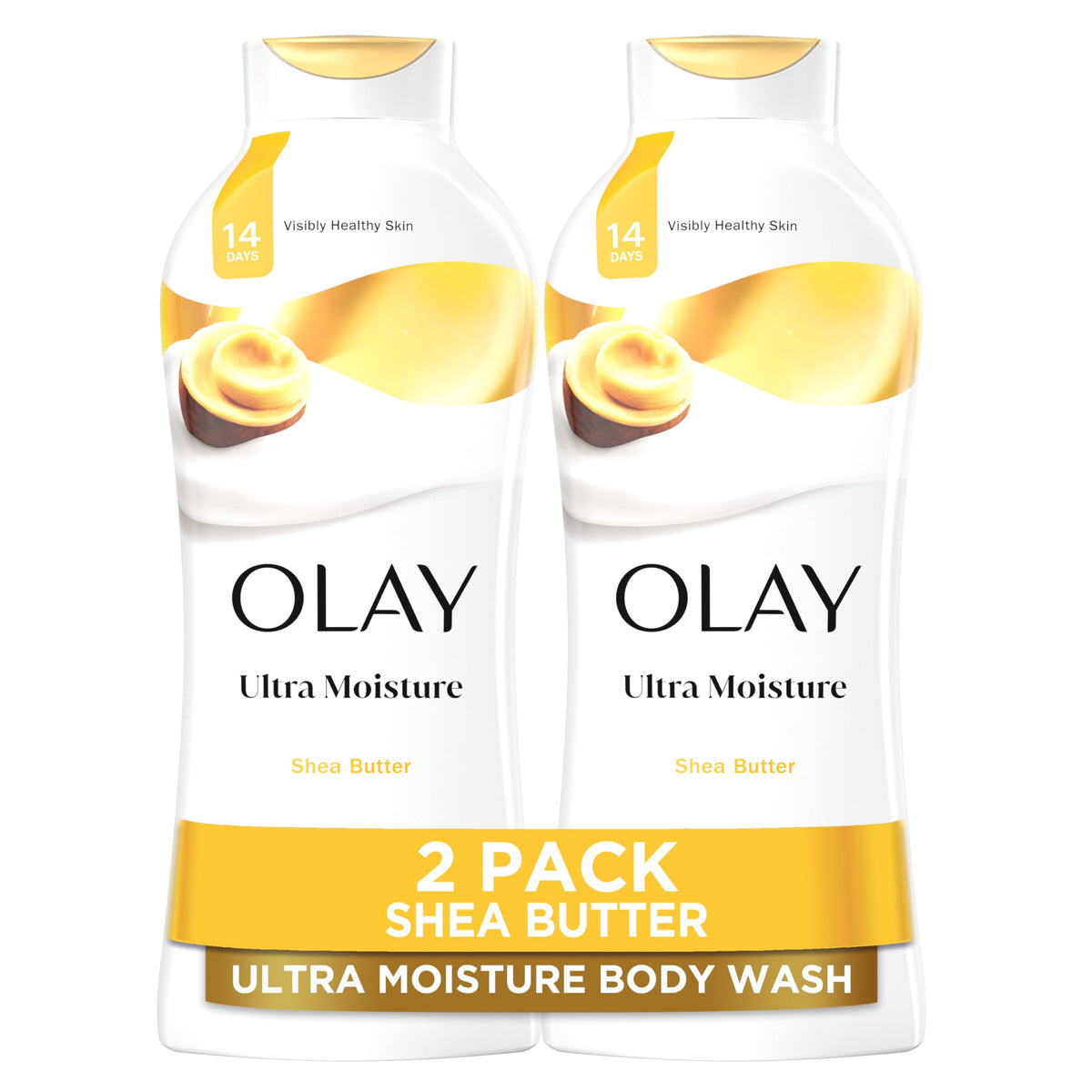 Olay Ultra Moisture Body Wash for Women β 24HR Hydration with Shea Butter & Vitamin B3 Complex | Paraben & Phthalate Free | 2 x 22 oz