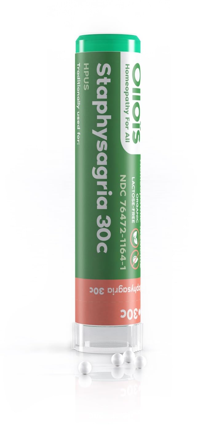 OLLOIS Staphysagria 30C دواء معالجة مثلية عضوي خالٍ من اللاكتوز - 80 حبة (عبوة من 1)