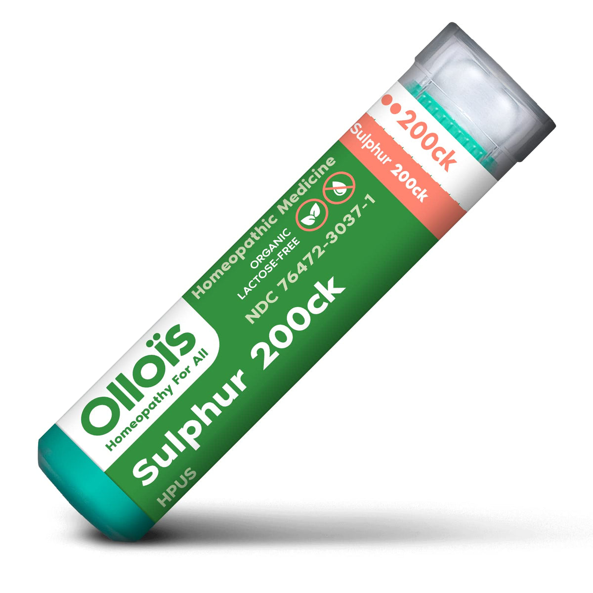 OLLOIS Sulphur 200ck – Organic, Lactose-Free, Vegan Homeopathic Medicine | 80 Pellets (Pack of 1)