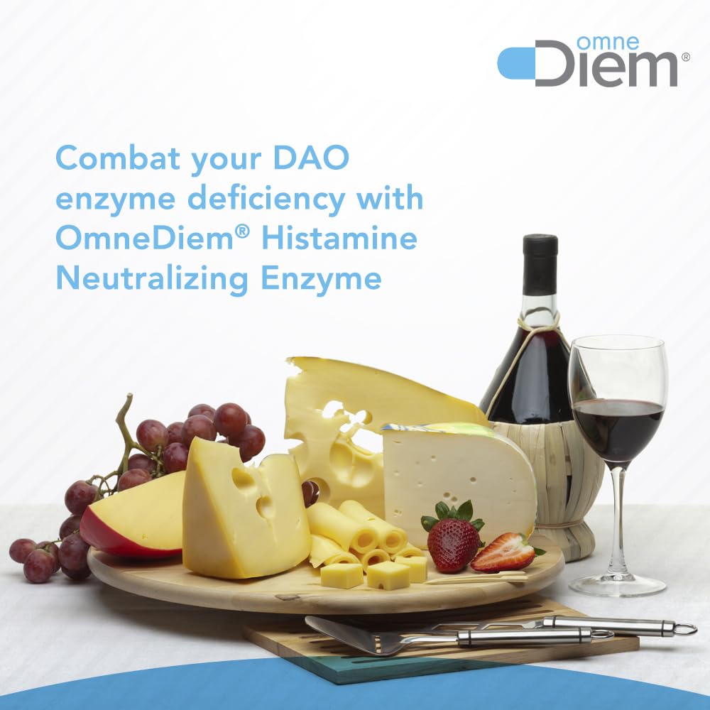 Omne Diem DAO 30,000 HDU – إنزيم الهضم الهستامين | 60 كبسولة نباتية