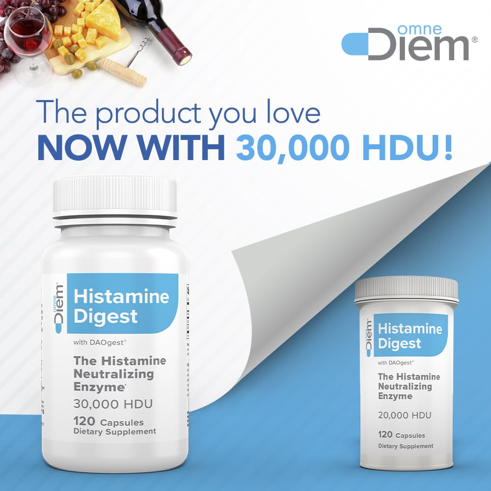 Omne Diem Histamine Digest DAO 30,000 HDU – 120 كبسولة لدعم الهيستامين
