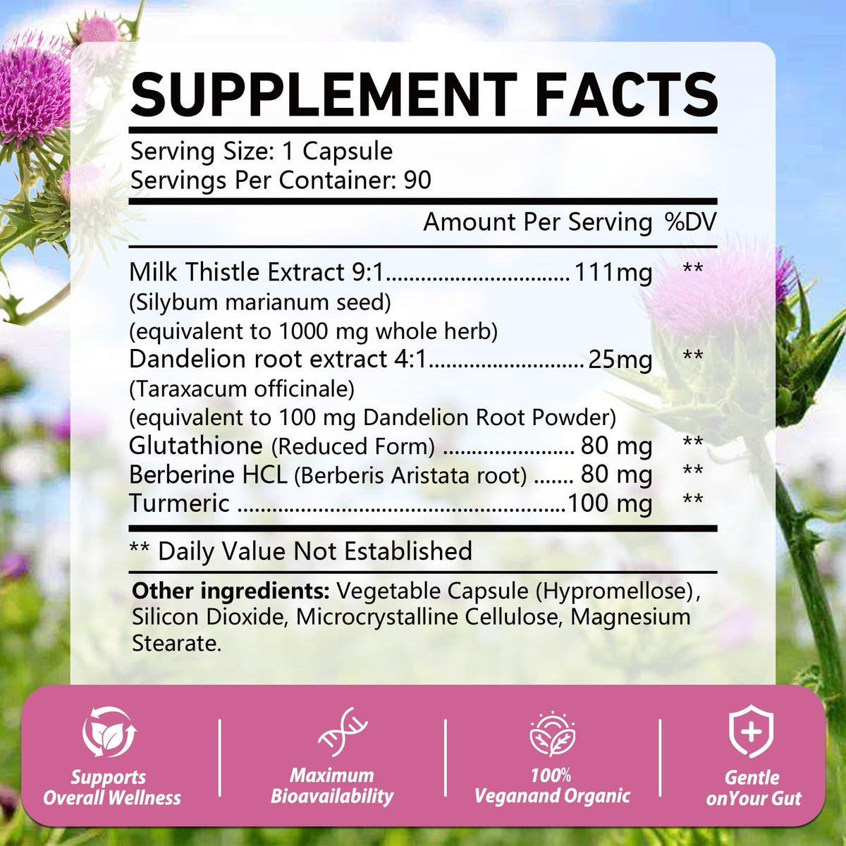 OMOGS شوك الحليب العضوي لدعم الكبد - 90 كبسولة | إزالة السموم والإصلاح