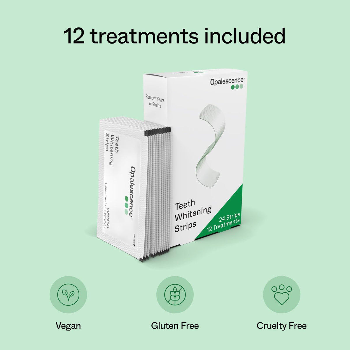 Opalescence Teeth Whitening Strips β 12 Treatments, 10% Hydrogen Peroxide, Enamel Safe