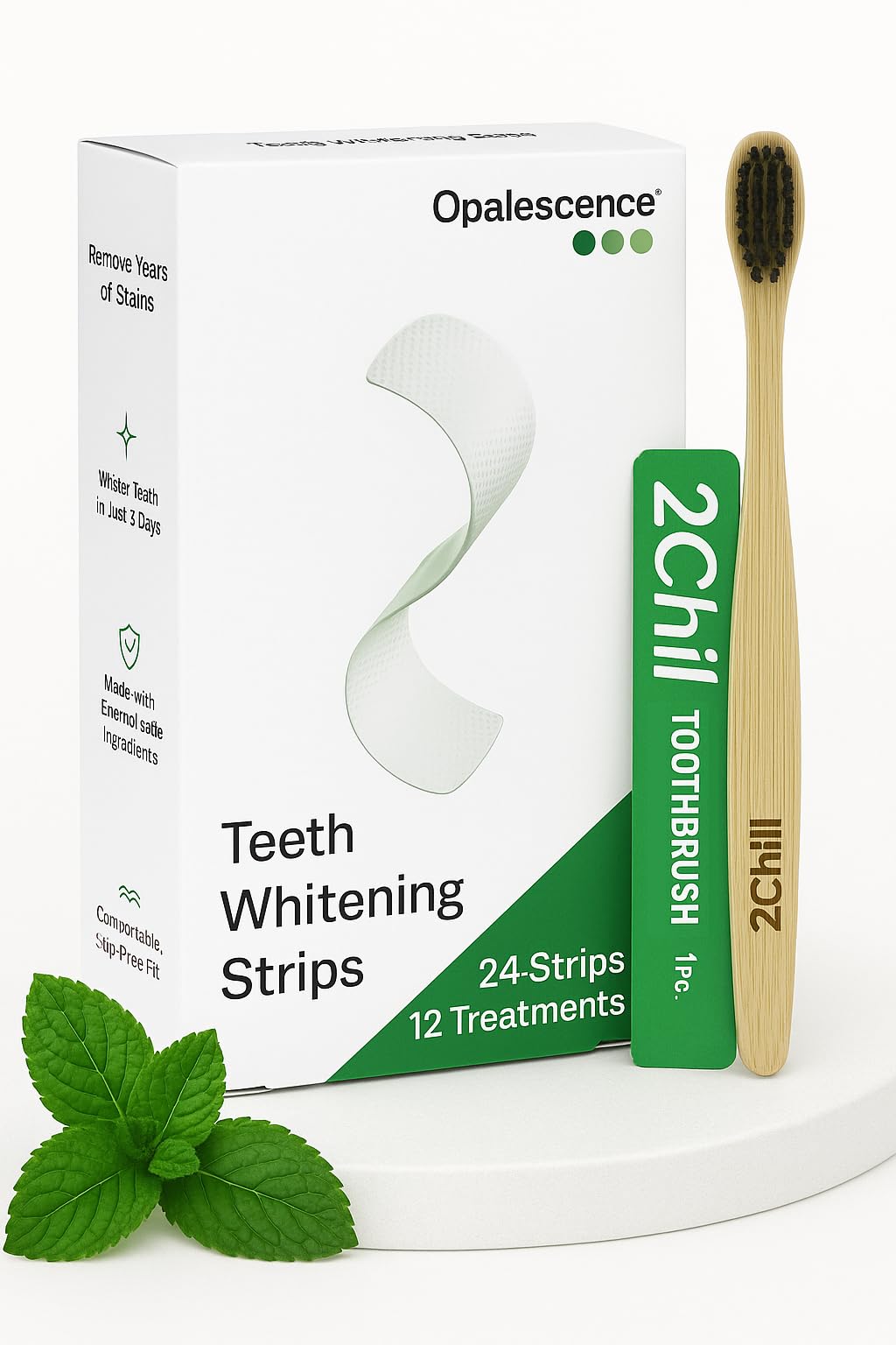 Opalescence Teeth Whitening Strips β 12 Treatments, 10% Hydrogen Peroxide, Enamel Safe