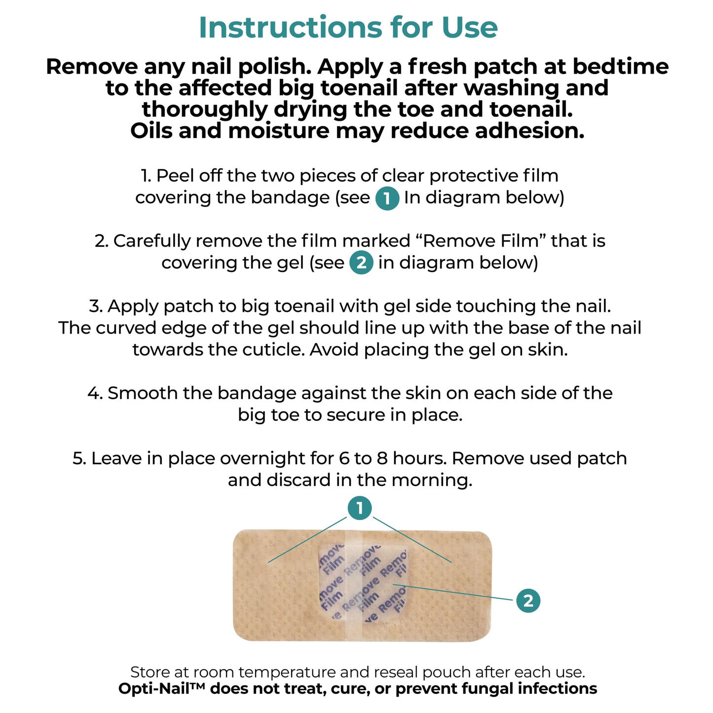 Opti-Nail Fungal Nail Renewal Patches – 21 Night-Time Patches for Better-Looking Nails