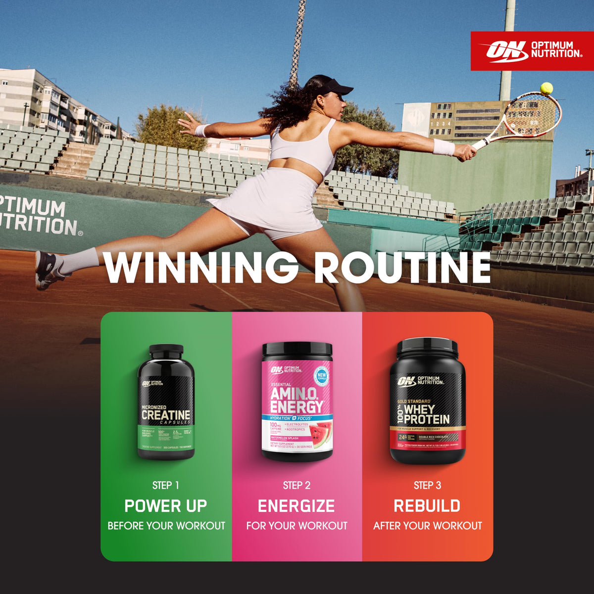 Optimum Nutrition Creatine 2500 Caps β 300 Capsules | 2,500 mg Creapure Monohydrate, Keto Friendly