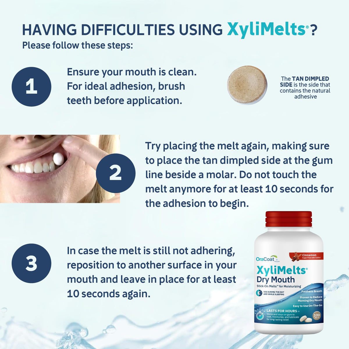 OraCoat XyliMelts Dry Mouth Discs β Cinnamon, 230 Count | 8-Hour Relief