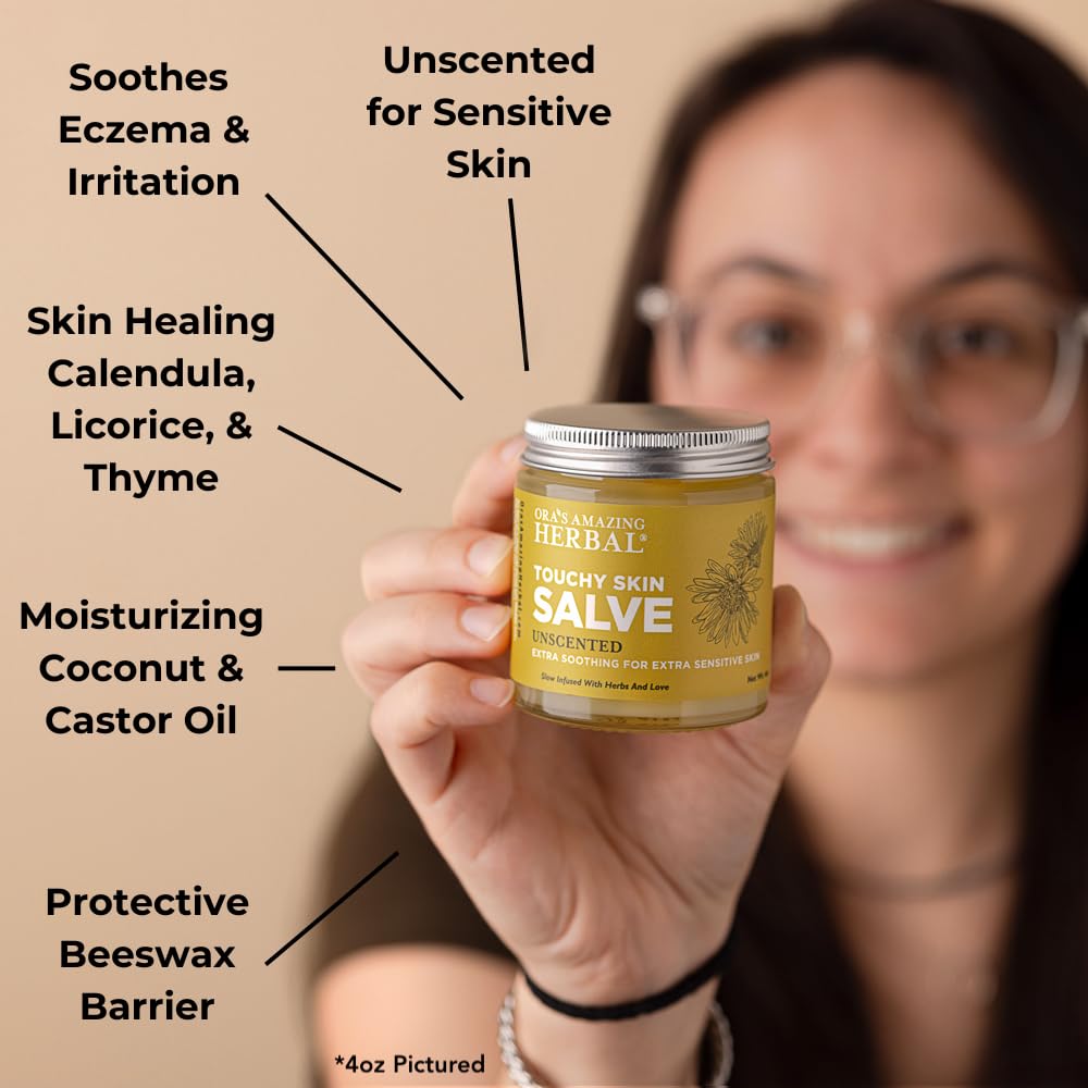 Ora's Amazing Herbal Touchy Skin Salve β Sensitive Skin Eczema Cream (4 oz)