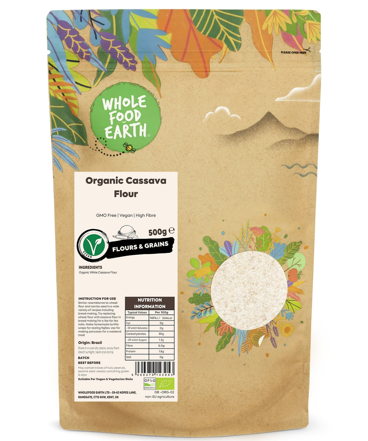 Organic Cassava Flour - HealVia