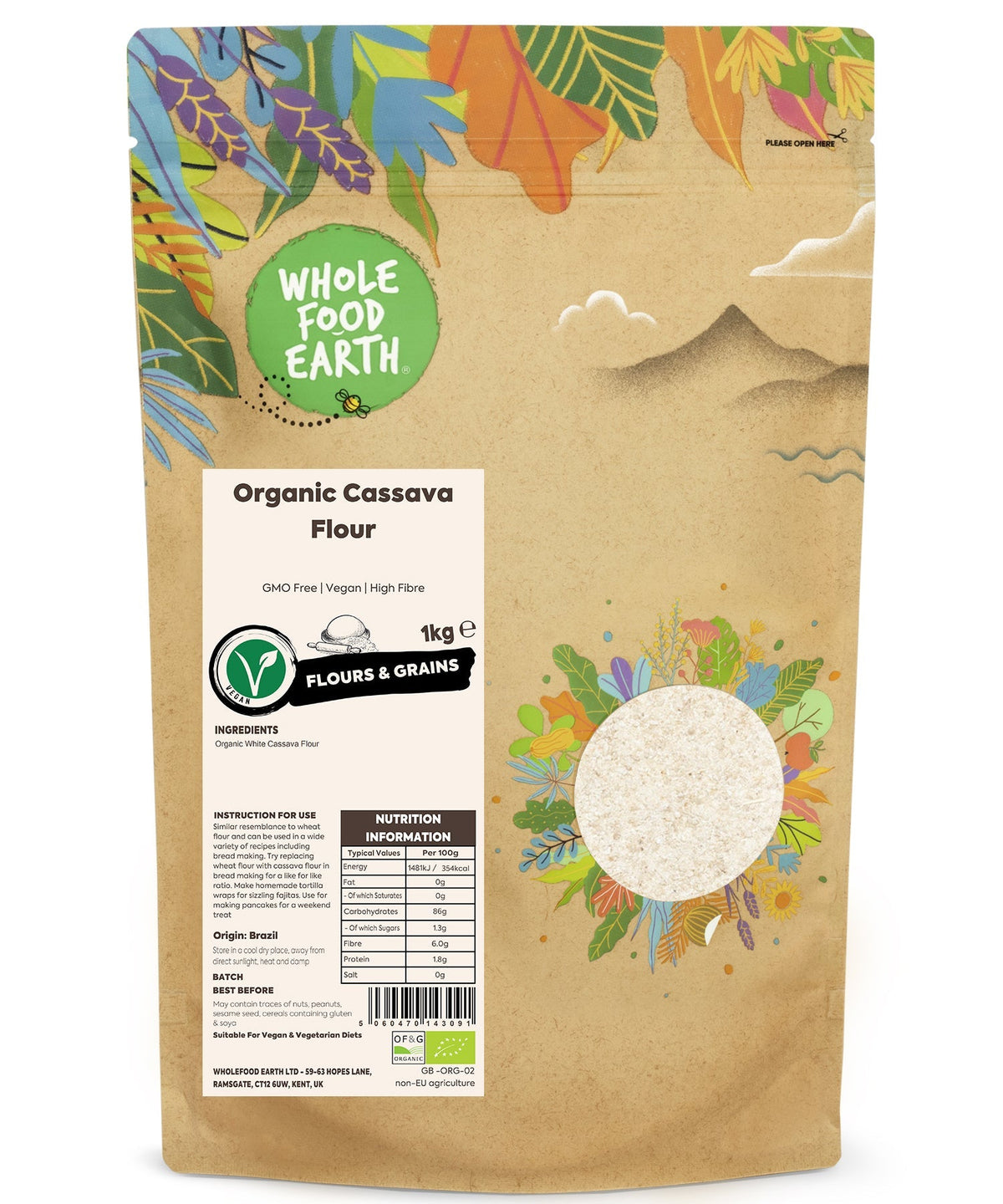 Organic Cassava Flour - HealVia