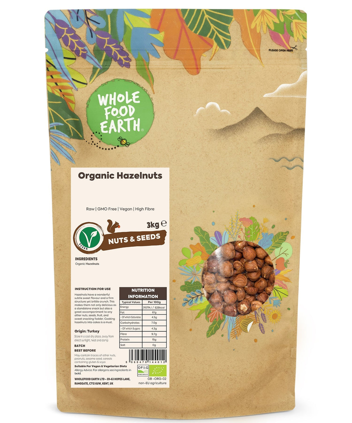 Organic Hazelnuts - HealVia