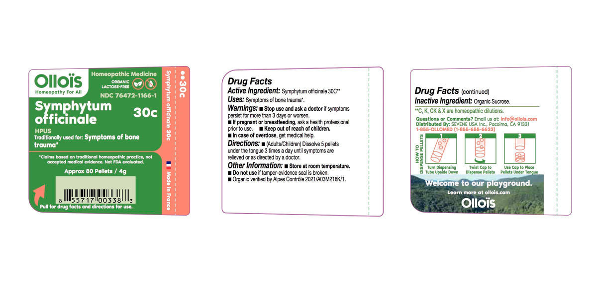 OLLOIS Symphytum Officinale 30C β Organic, Lactose-Free Homeopathic Medicine, 80 Pellets