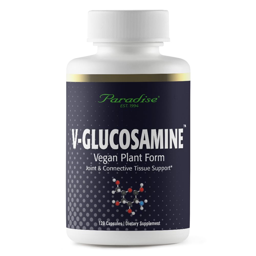 Paradise Herbs V-Glucosamine Supplement β Joint & Tissue Health, 120 Vegetarian Capsules