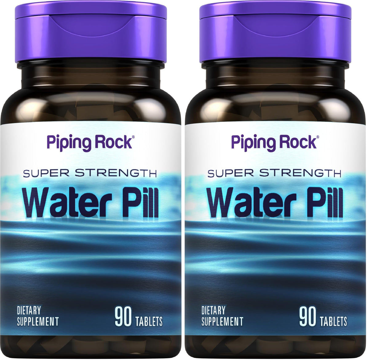 Piping Rock Water Pill for Men and Women - 90 Tablets, Pack of 2 | Vegetarian, Non-GMO, Gluten Free
