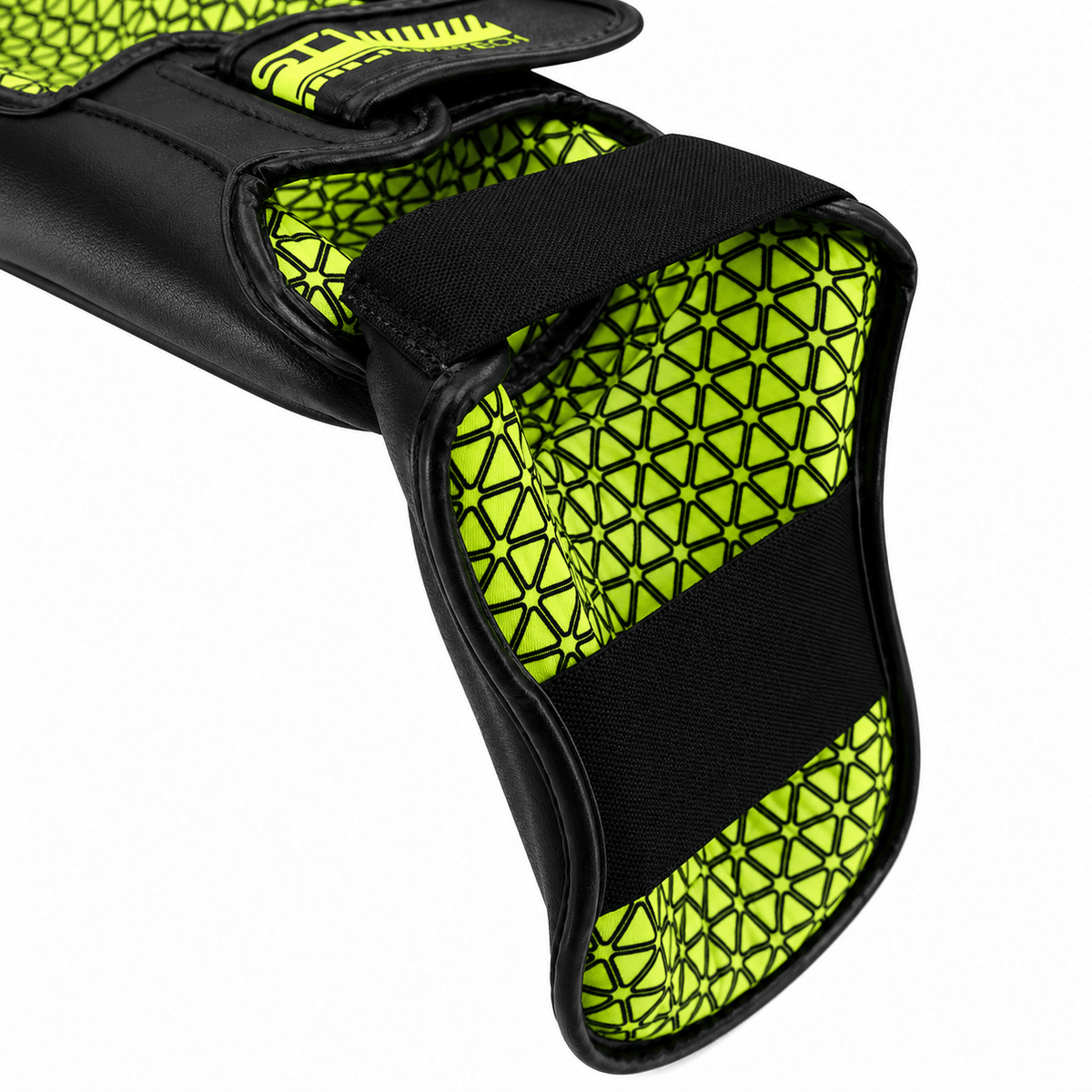 Playerz SparTech Shin Guards - Black/Neon