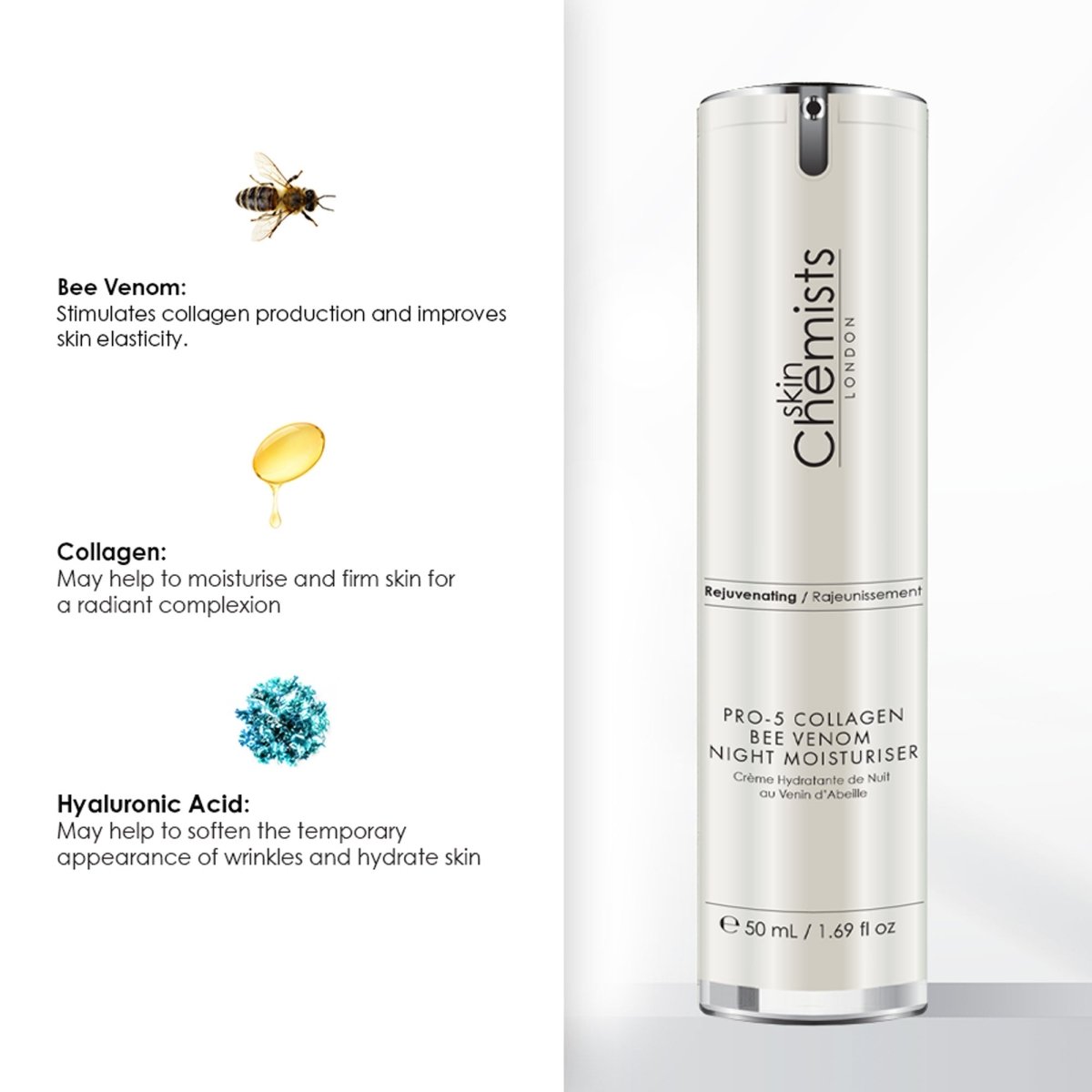 Pro-5 Collagen Bee Venom Night Moisturiser 50ml