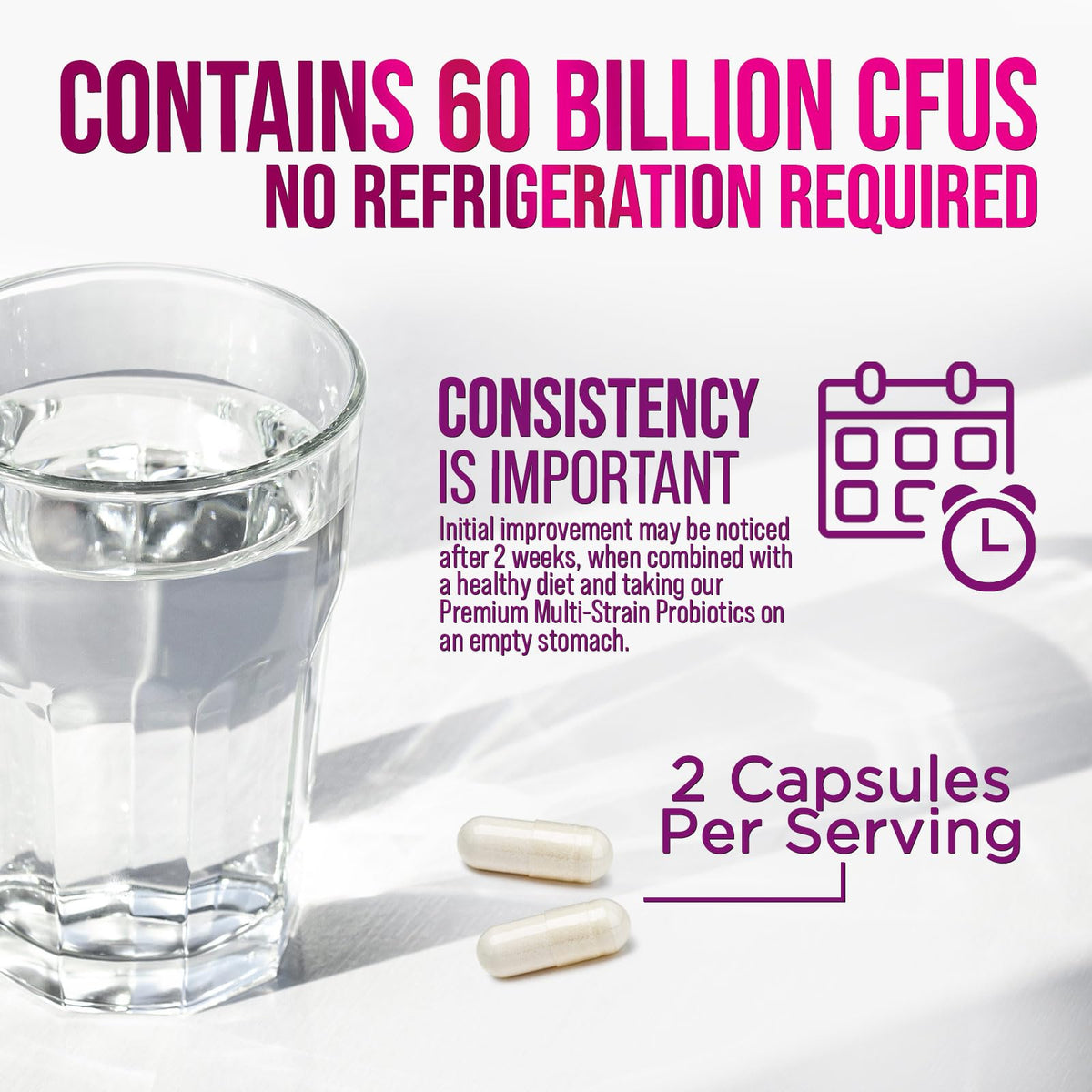 Probiotics 60 Billion CFU | 10 Strains + Prebiotics | Digestive, Gut & Immune Support | 60 Capsules