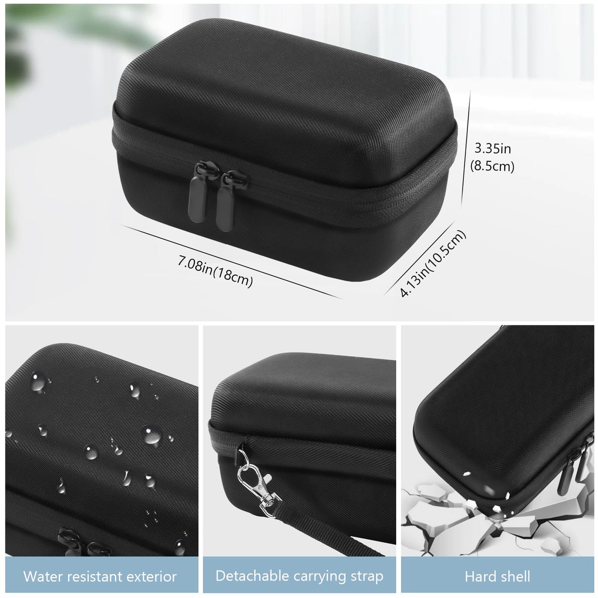 ProCase Travel Case for NeilMed Sinus Rinse Packets – Portable Carrying Bag for Nasal Rinse Kit (Black)