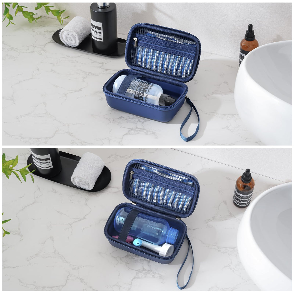 ProCase Travel Case for NeilMed Sinus Rinse Packets | Portable Neti Pot & Nasal Wash Kit – Navy