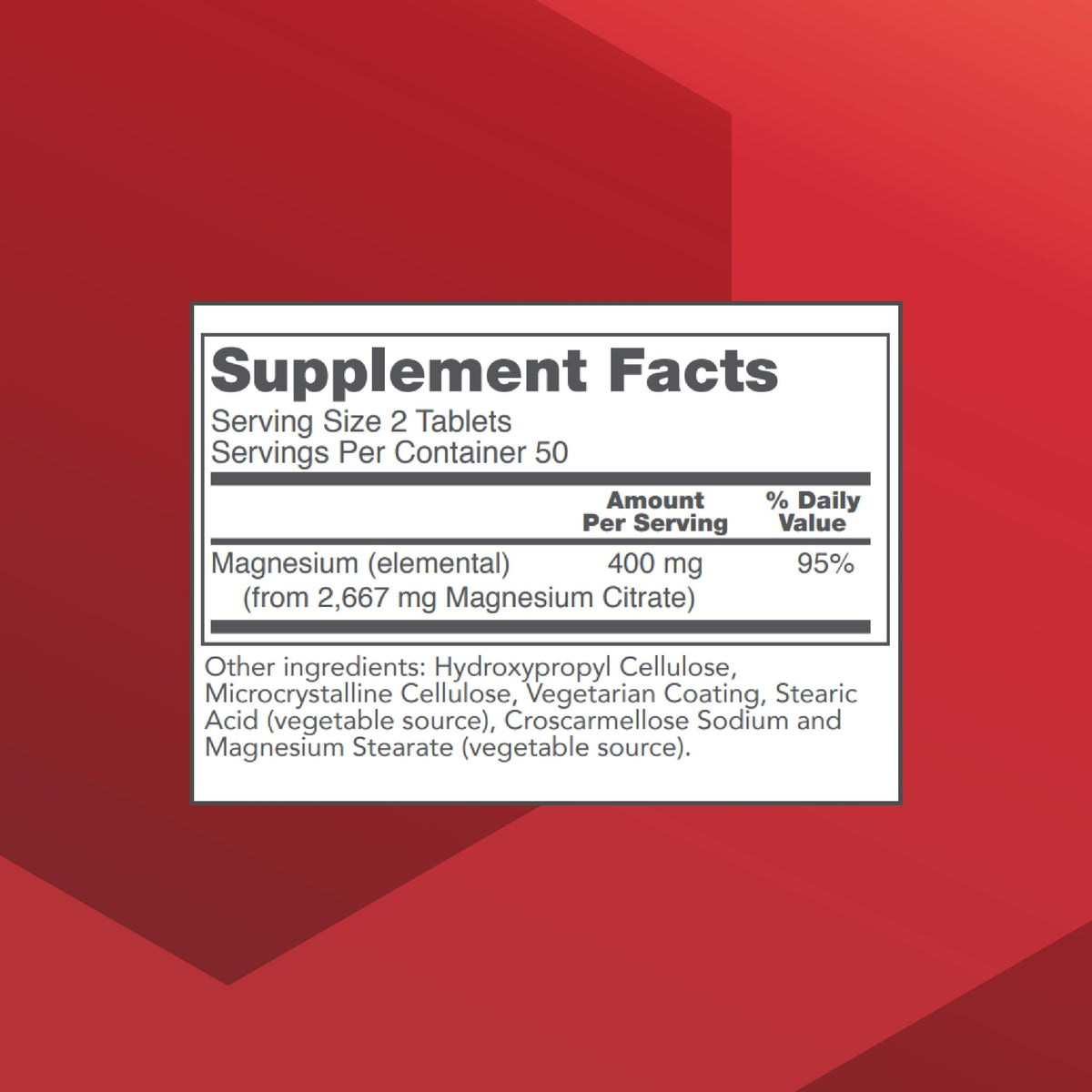 Magnesium Citrate 400mg – Heart Health & Bone Support | Protocol for Life Balance | 100 Tabs