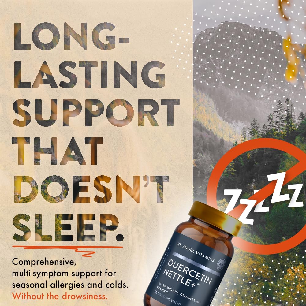 Mt. Angel Quercetin Nettle+ 60 قرص — دعم الحساسية والجيوب الأنفية