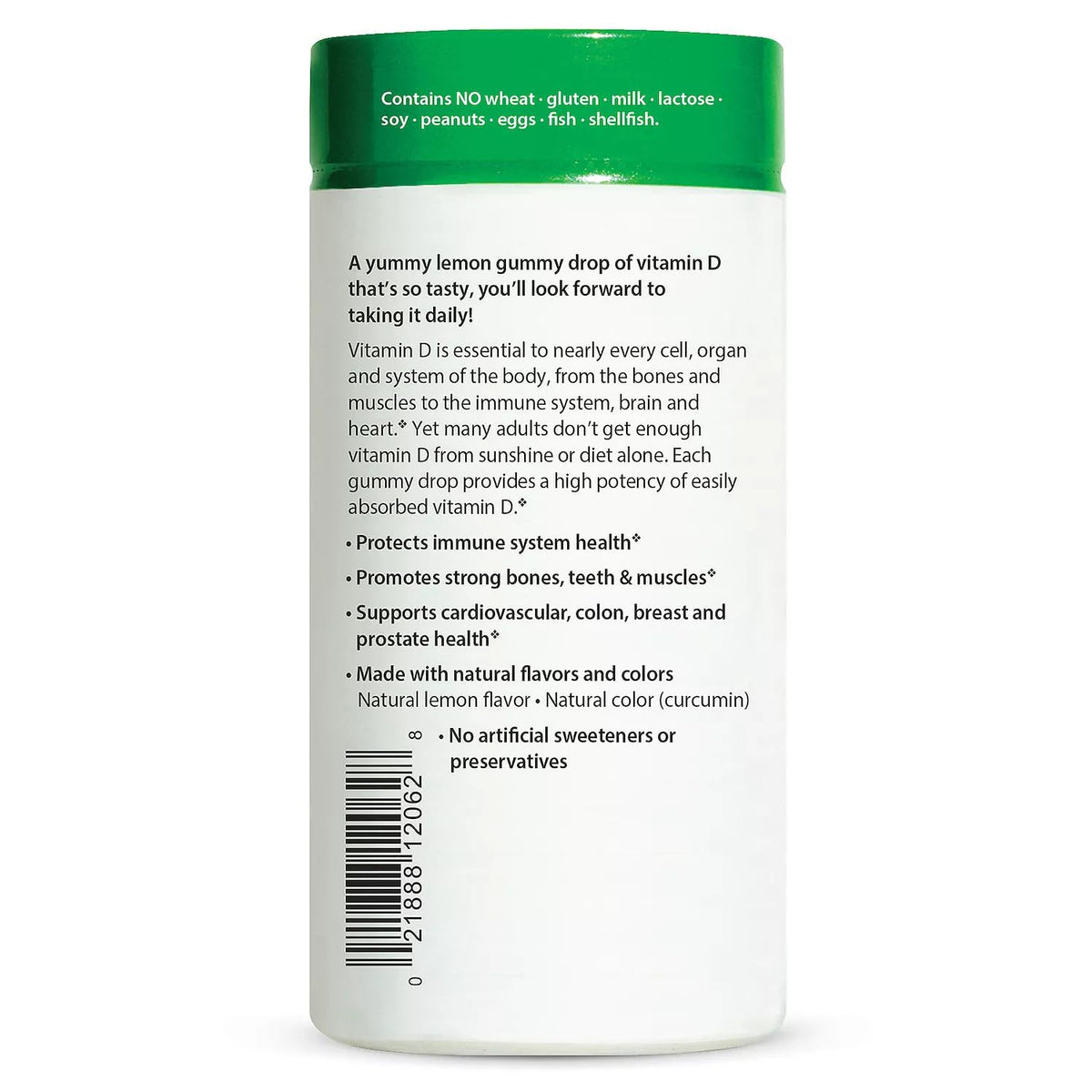 Rainbow Light Sunny Gummies Vitamin D3 1000 IU β Supports Bones, Muscles & Immunity | Gluten-Free, Soy-Free, Sour Lemon 50 Gummies