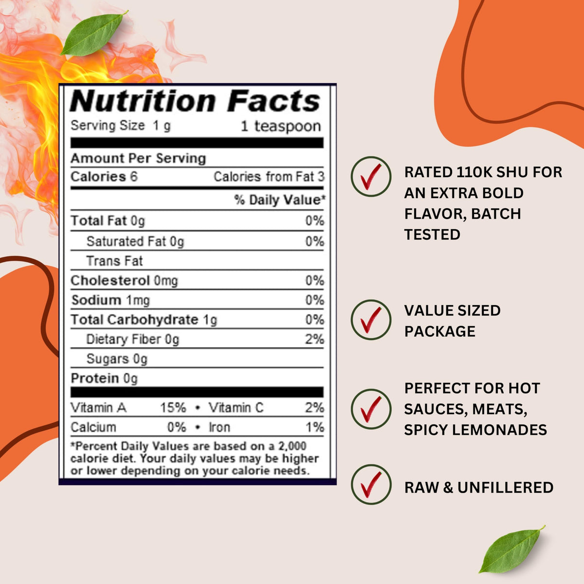 Pure Heat Indian Cayenne Pepper Powder 1 lb β 110k HU, Gluten Free, Vegan | Sweet Sunnah