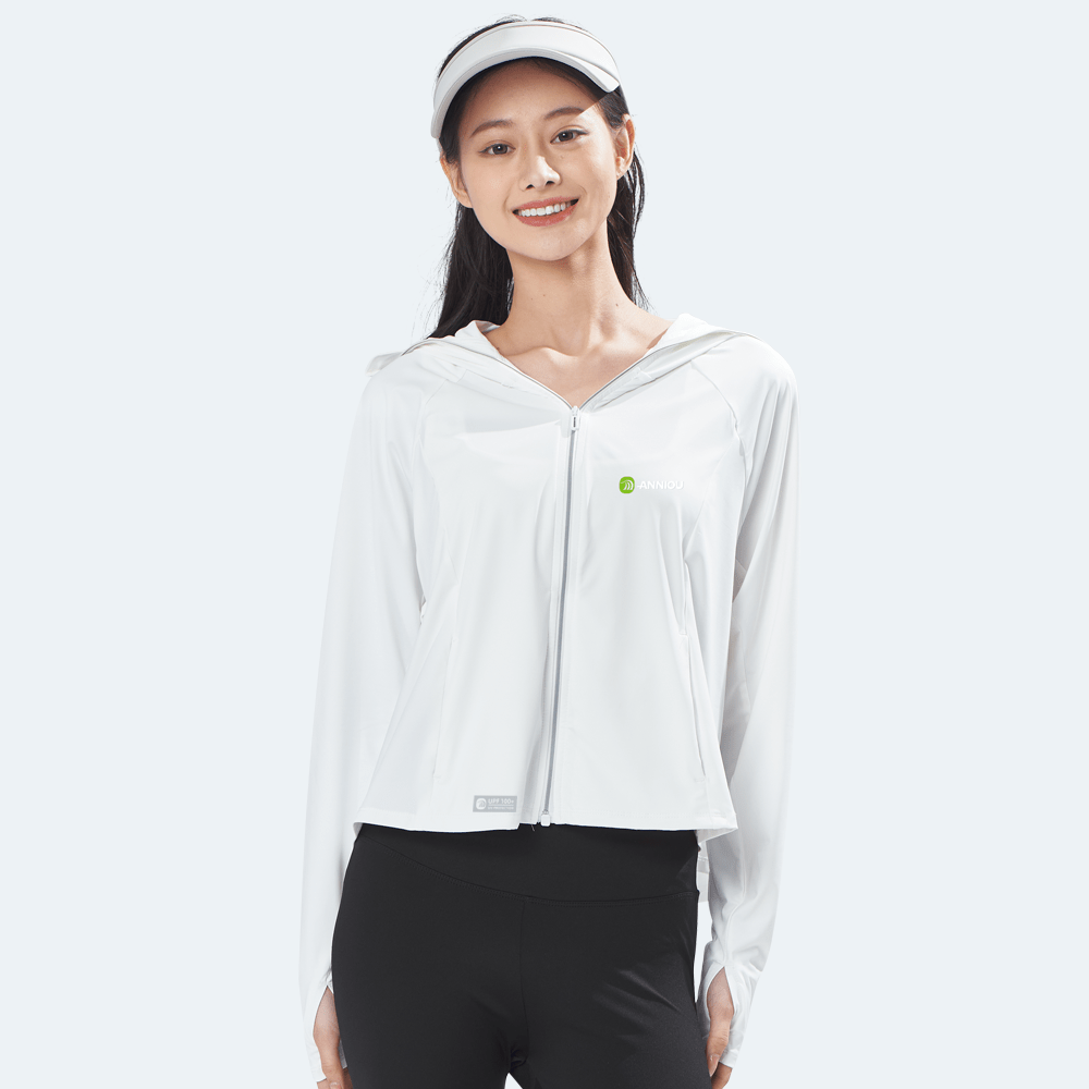 Raw Yarn Hooded Sun Protection Jacket